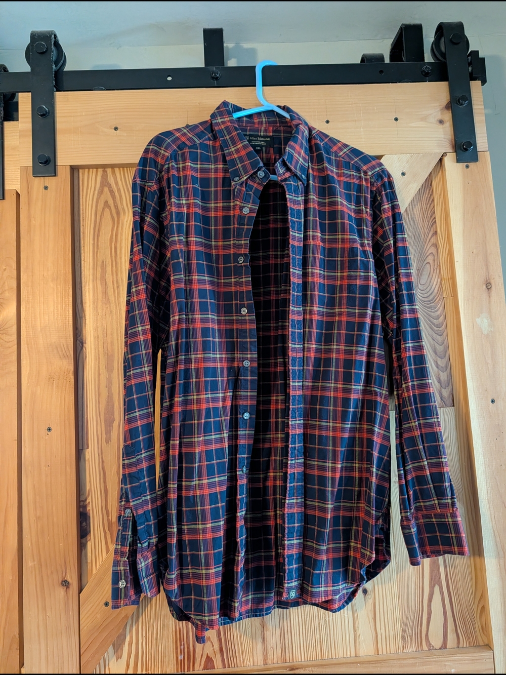 Allen Edmonds Men's Long-Sleeve Plaid Shirt - Navy & Red